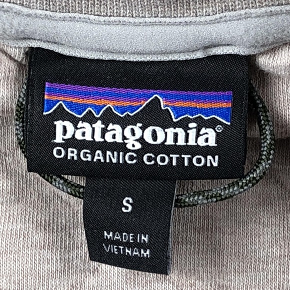 Patagonia Sweatshirt Womens Small Beige Organic Cotton Quilt Crew Pullover Logo - Picture 4 of 12